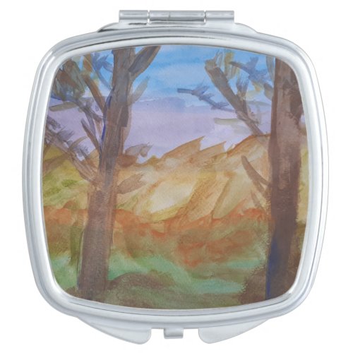Sunset Trees  Compact Mirror