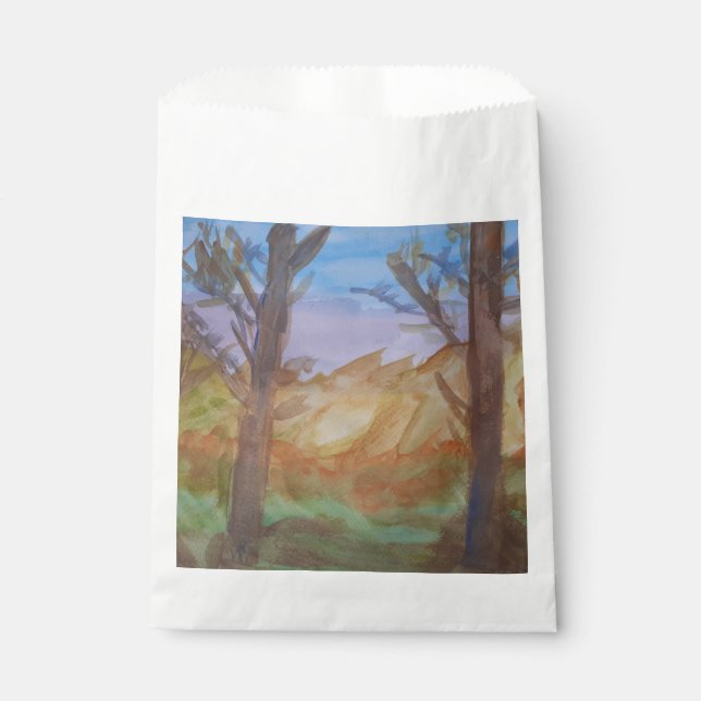 Sunset Trees Favor Bag (Front)