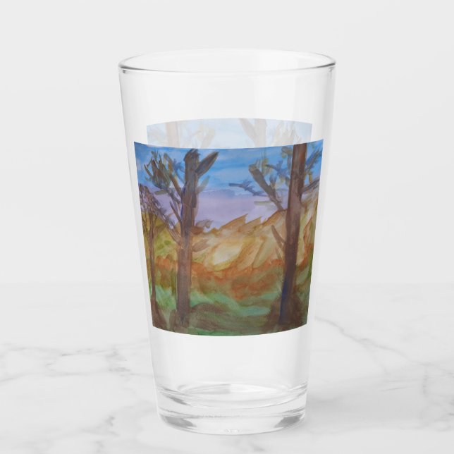 Sunset Trees Glass (Front)
