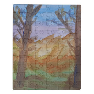 Sunset Trees Jigsaw Puzzle