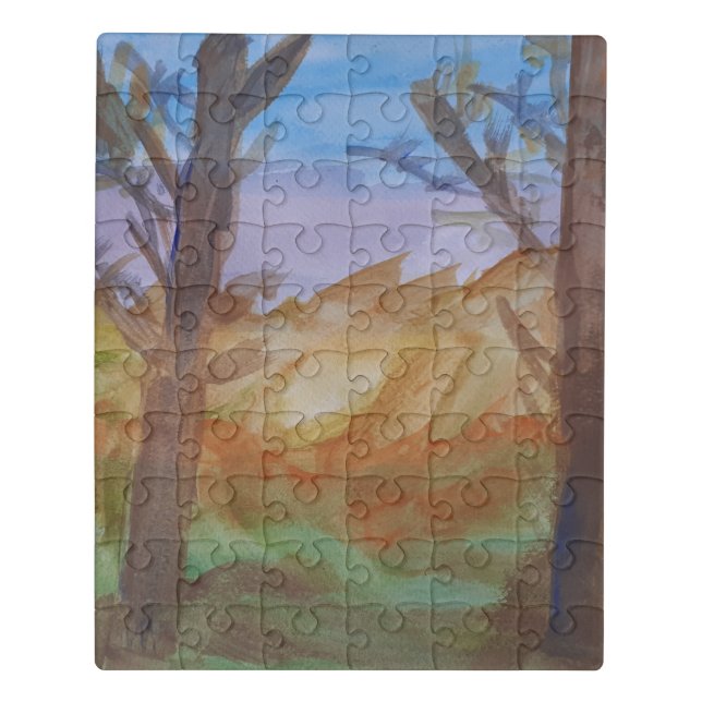 Sunset Trees Jigsaw Puzzle (Puzzle Vertical)