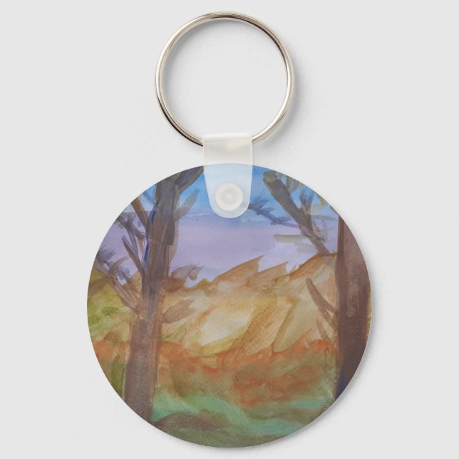 Sunset Trees  Keychain (Front)