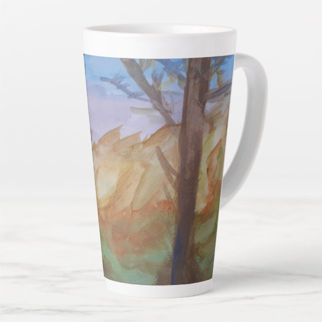 Sunset Trees Latte Mug (Right Angle)