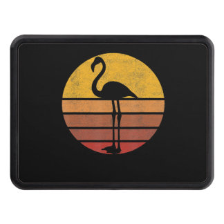 Sunset Trendy Animal Silhouette Flamingo Hitch Cover