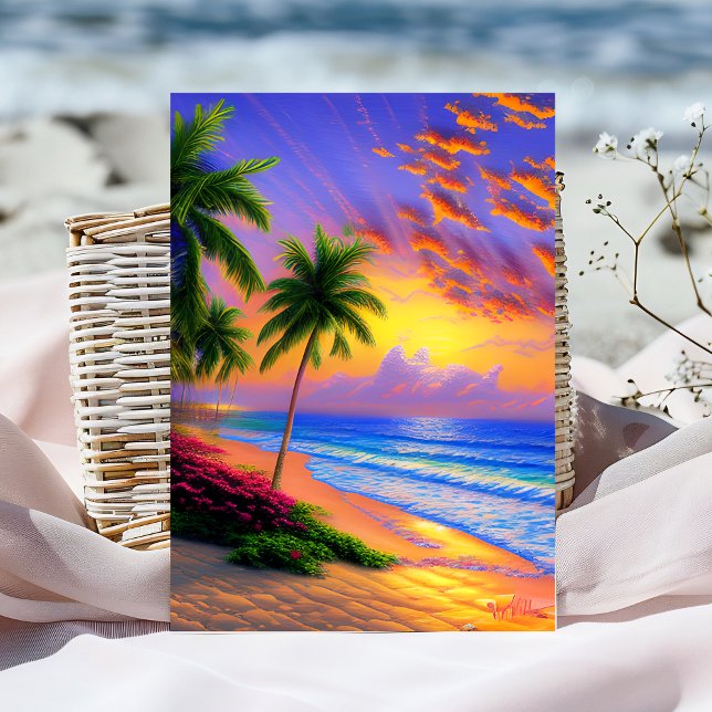 Sunset Tropical Birthday Card (Creator Uploaded)