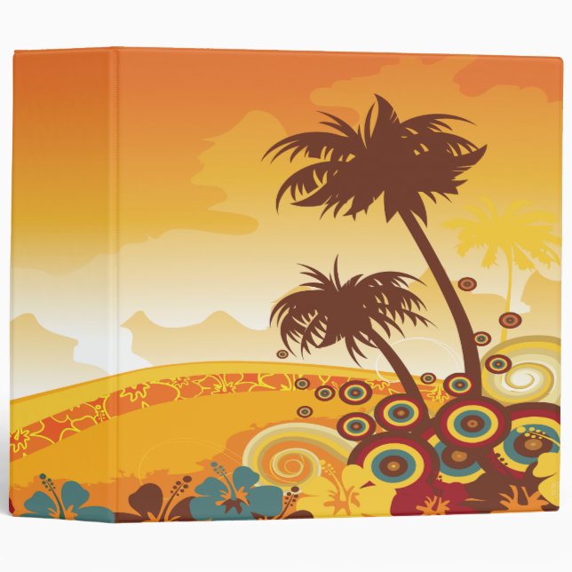 sunset tropical bliss notebook 3 ring binder (Front/Spine)
