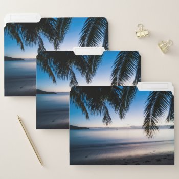 Sunset Tropical Seascape  Fiji File Folder by tothebeach at Zazzle