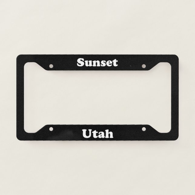 Sunset UT - LPF License Plate Frame (Front)