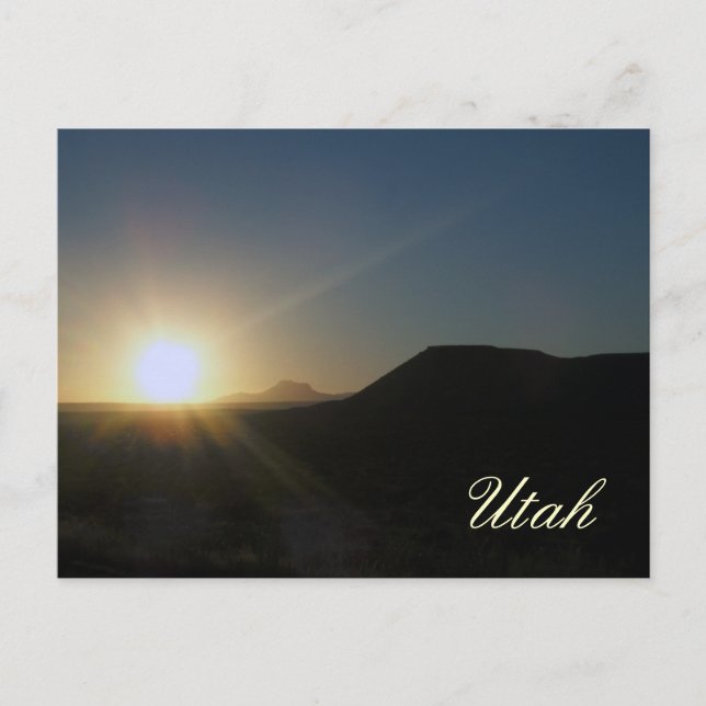 sunset : utah postcard (Front)