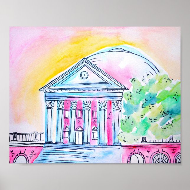 Sunset UVA Rotunda Poster (Front)