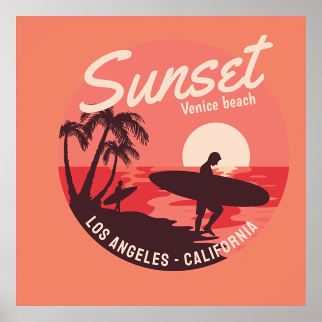 sunset venice beach   poster (Front)