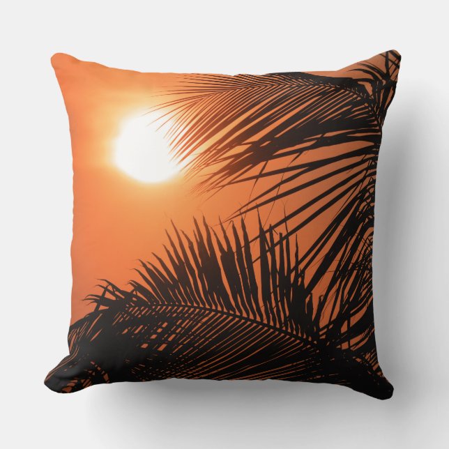 Sunset Vibe Throw Pillow (Front)