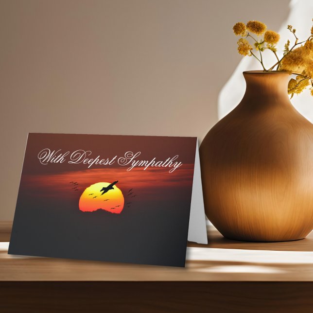 Sunset View and Birds Deepest Sympathy Card (Creator Uploaded)