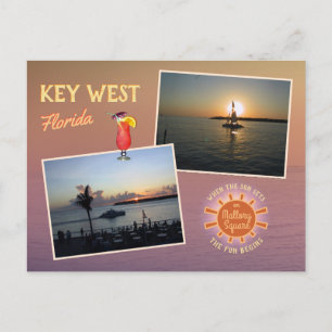 Sunset Viewing from Mallory Square, Key West Postcard