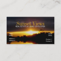 Sunset Views Business Card