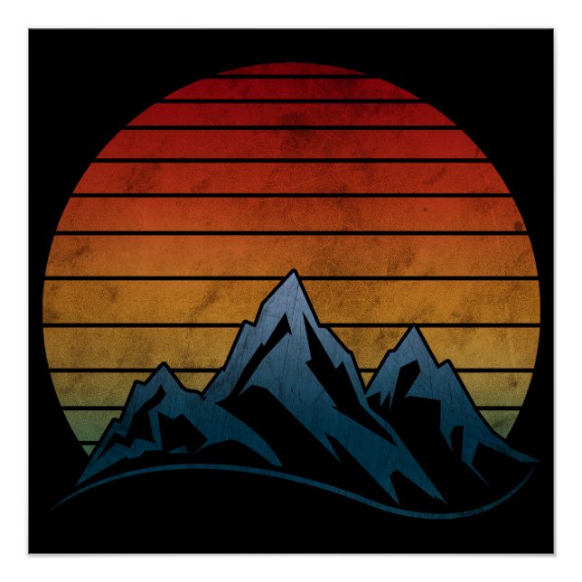 SUNSET VINTAGE MOUNTAIN  POSTER (Front)