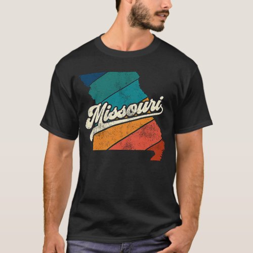 Sunset Vintage Retro Missouri Home State MO 70s 80 T_Shirt