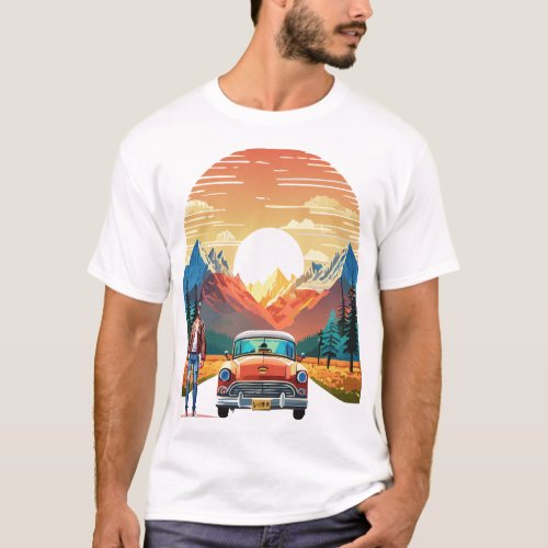 Sunset vintage T_Shirt