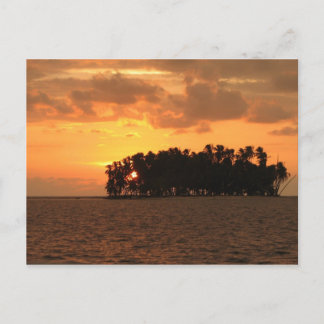 Sunset, W Coco Banderos, Kuna Yala, Panama Postcard
