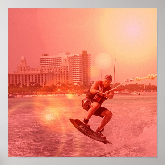 Sunset Wakeboarding Print