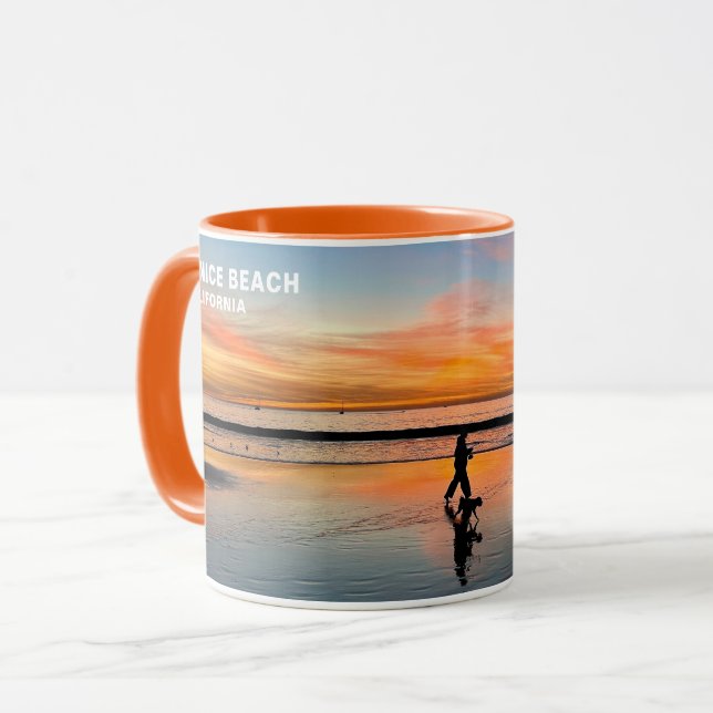 Sunset Walk - Venice Beach, CA Mug (Front Left)