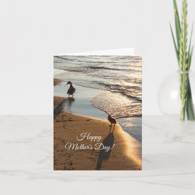 Sunset Walk With Mommy Mothers Day Card (Front)