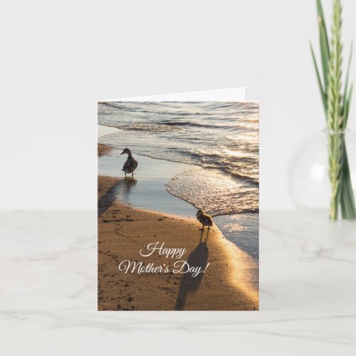 Sunset Walk With Mommy Mothers Day Card