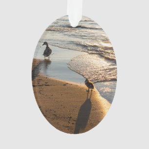 Sunset Walk With Mommy Ornament