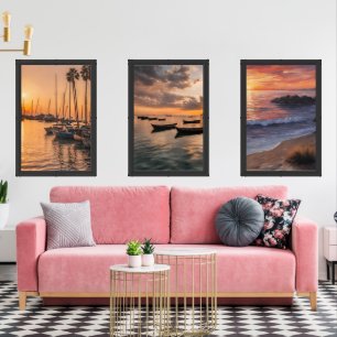 Sunset wall art sets