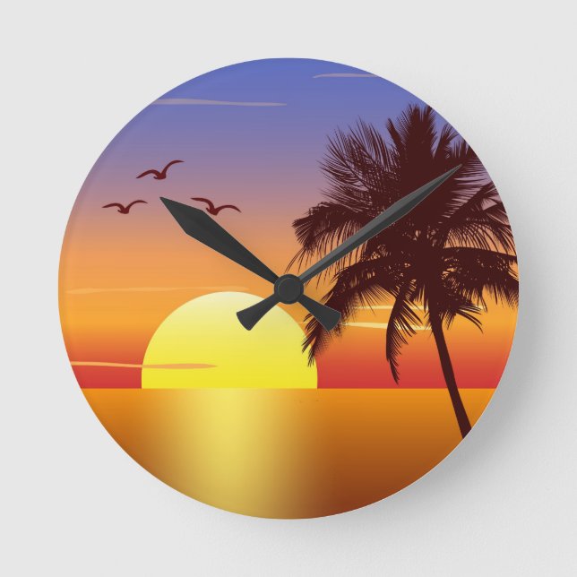 Sunset wall clock (Front)