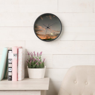 Sunset wall clock