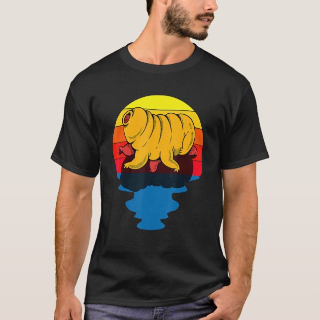 Sunset Water Bear Microbiology Tardigrade T-Shirt (Front)