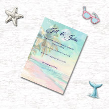 Sunset Watercolor Beach Wedding