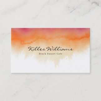Sunset Watercolor Business Card 