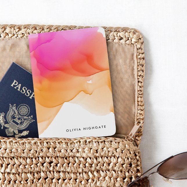 Sunset Watercolor Personalized Passport Holder (Creator Uploaded)