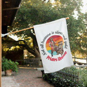 Sunset Watercolor Rum Captain Pirate White House Flag