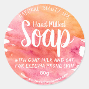 Sunset Watercolor Soap Labels