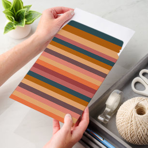 Sunset Watercolor Stripes Envelope Mailers