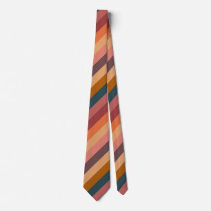 Sunset Watercolor Stripes Neck Tie