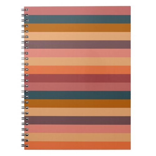  Sunset Watercolor Stripes  Notebook