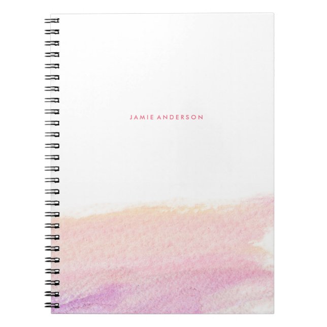 Sunset Watercolor Wash Personalized Notebook (Front)