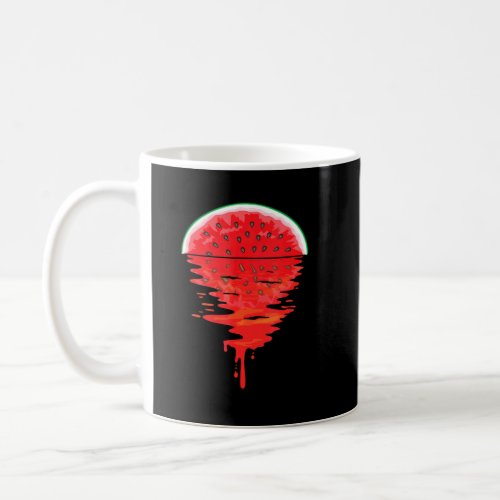 Sunset Watermelon With Vaporwave  Coffee Mug