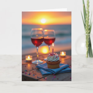 Sunset Waters Birthday Card