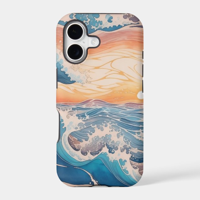 Sunset Wave Crest Case-Mate iPhone Case (Back)