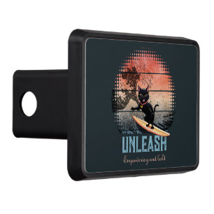 Sunset Wave-Riding Cat Hitch Cover