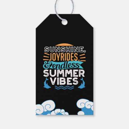 Sunset Waves  Summer Adventures _ Cool Summer Gift Tags