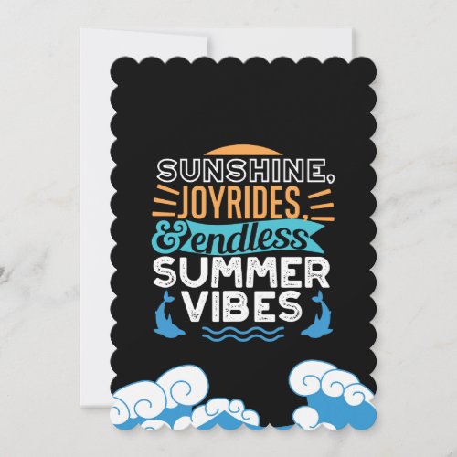 Sunset Waves  Summer Adventures _ Cool Summer Holiday Card