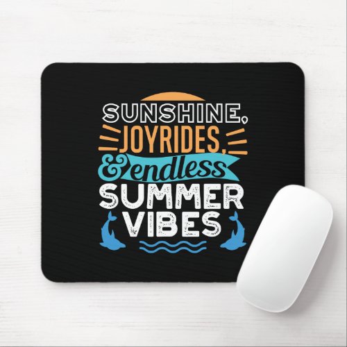 Sunset Waves  Summer Adventures _ Cool Summer Mouse Pad