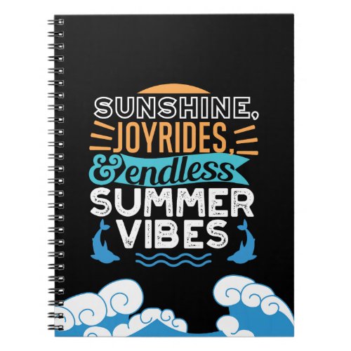 Sunset Waves  Summer Adventures _ Cool Summer Notebook