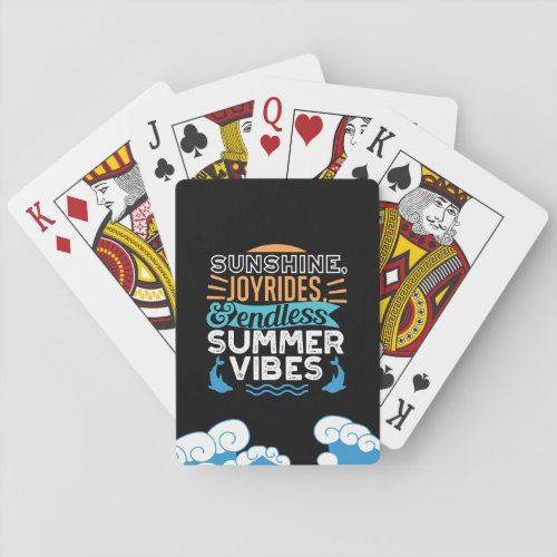 Sunset Waves  Summer Adventures _ Cool Summer Poker Cards